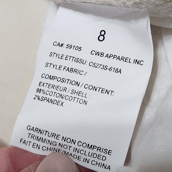 NWT Charlie B Fringe Cream Jeans Boho Western Coastal Cowgirl Country Chic 28/8 - Picture 11 of 16